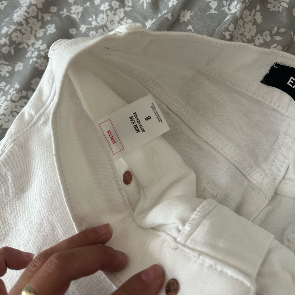 Express mom White Jeans